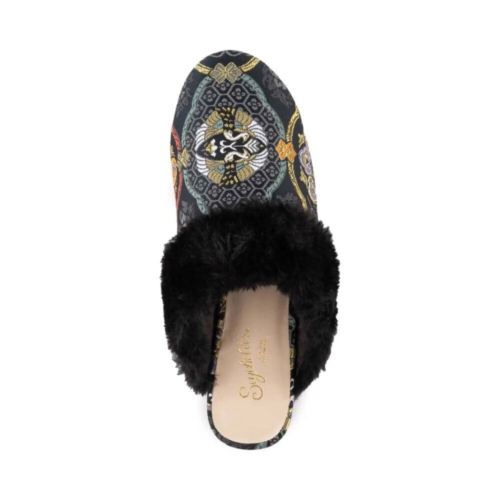 NEW SEYCHELLES In Your Dreams Cozy Slip On Flats black multi for women 362tn